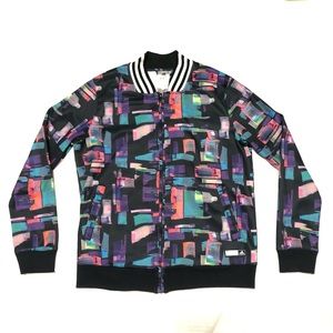 Adidas Multi Colored Zip Up Track Jacket Size L